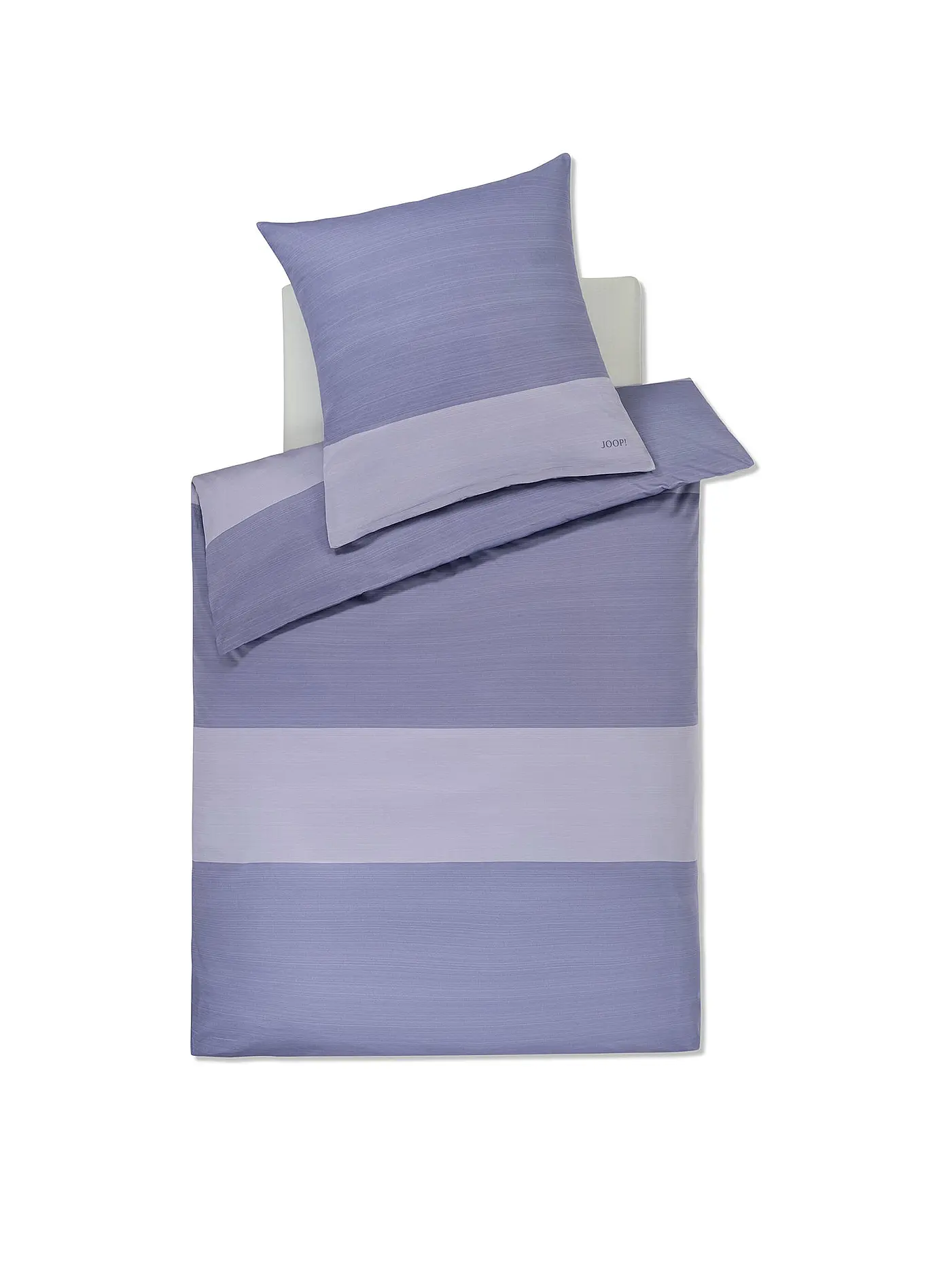 JOOP | Satin Bettwäsche SPLIT 70x90cm / 140x220cm Vanilla | hellblau